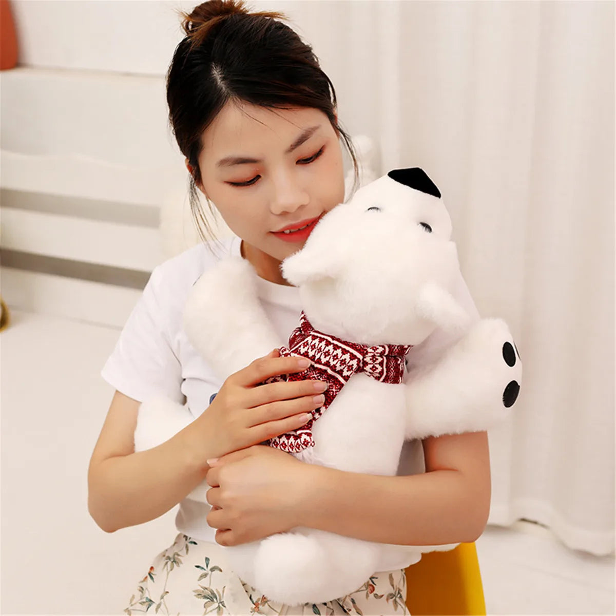 Bicho de Pelúcia de Urso Polar Realista – 28cm/43cm