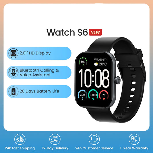 Smartwatch S6 Chamadas Bluetooth