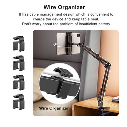 Suporte Giratório para Tablet e Celular – Compatível com Dispositivos de 4'' a 12.9'' | Ajustável com Braço Longo para Cama e Mesa
