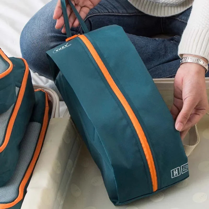 Conjunto de Organizadores de Viagem – 6 ou 7 Peças, Bolsas para Mala, Roupas e Sapatos, Compacto e Portátil