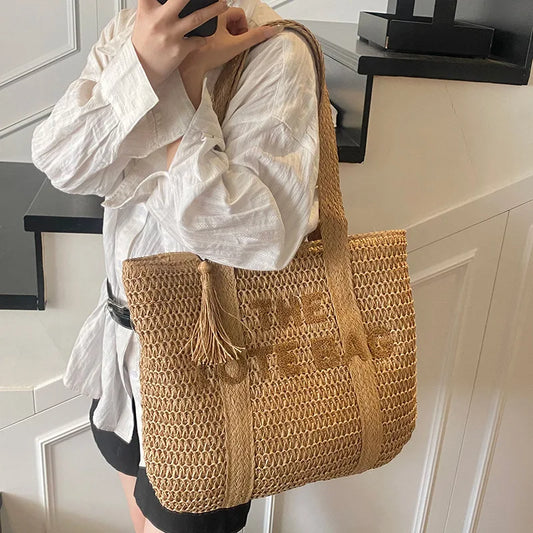 Bolsa de Palha Estilo Francês