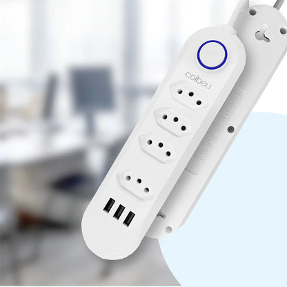 Régua Extensão de Tomadas e Porta USB