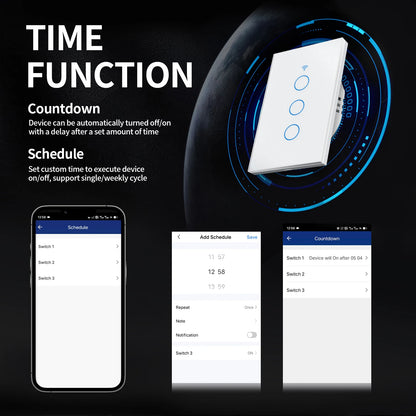 Interruptor de Luz Inteligente com sensor de toque Smart Home