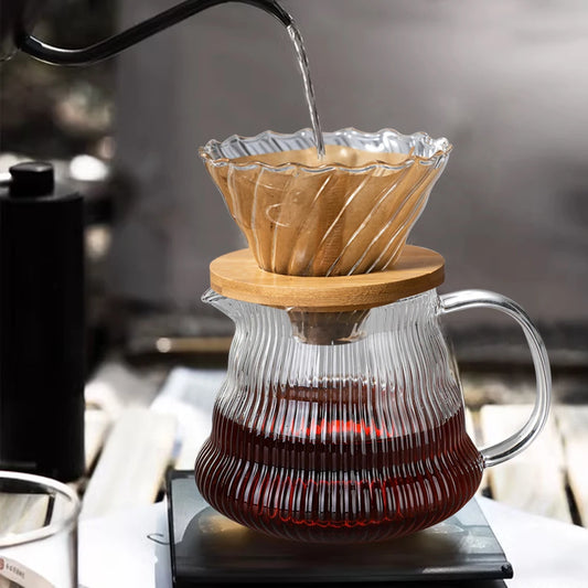Conjunto de Jarra Borosilicato e Filtro de Café  Reutilizável