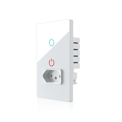 Interruptor e Tomada Inteligente Wi-Fi  Padrão Brasil, Painel de Vidro