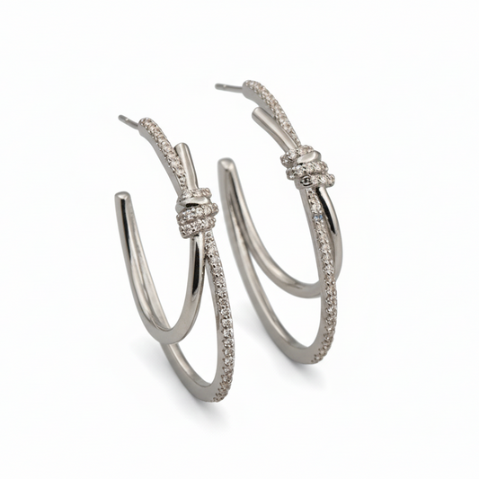 Brincos com Zirconia Oval