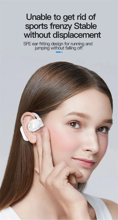 Bone Conduction Headphones Bluetooth Wireless Headphones with Mic Noise Cancelling and Handsfree