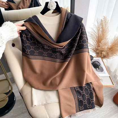 Cachecol Feminino Luxo Inverno – Pashmina  Manta com Toque de Cashmere
