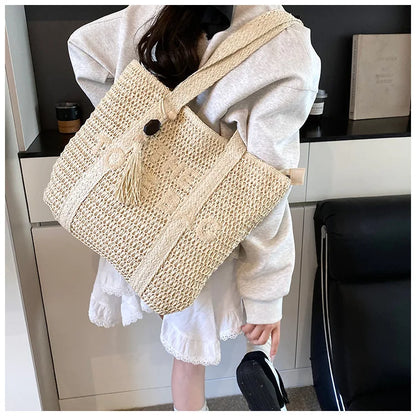 Bolsa de Palha Estilo Francês