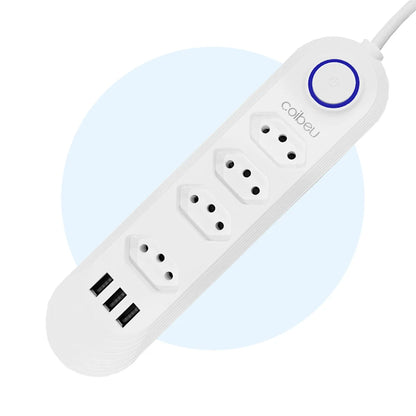 Régua Extensão de Tomadas e Porta USB