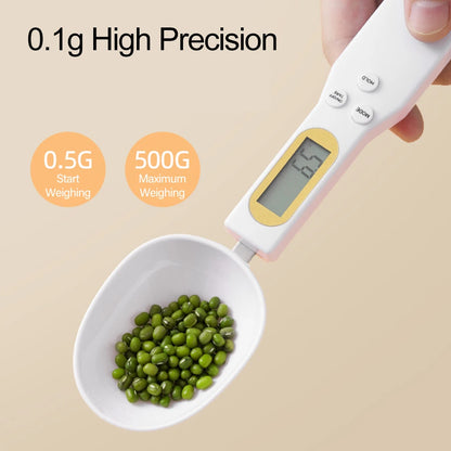 Colher Medidora Digital com Tela LCD — Balança de Cozinha 500g/0,1g