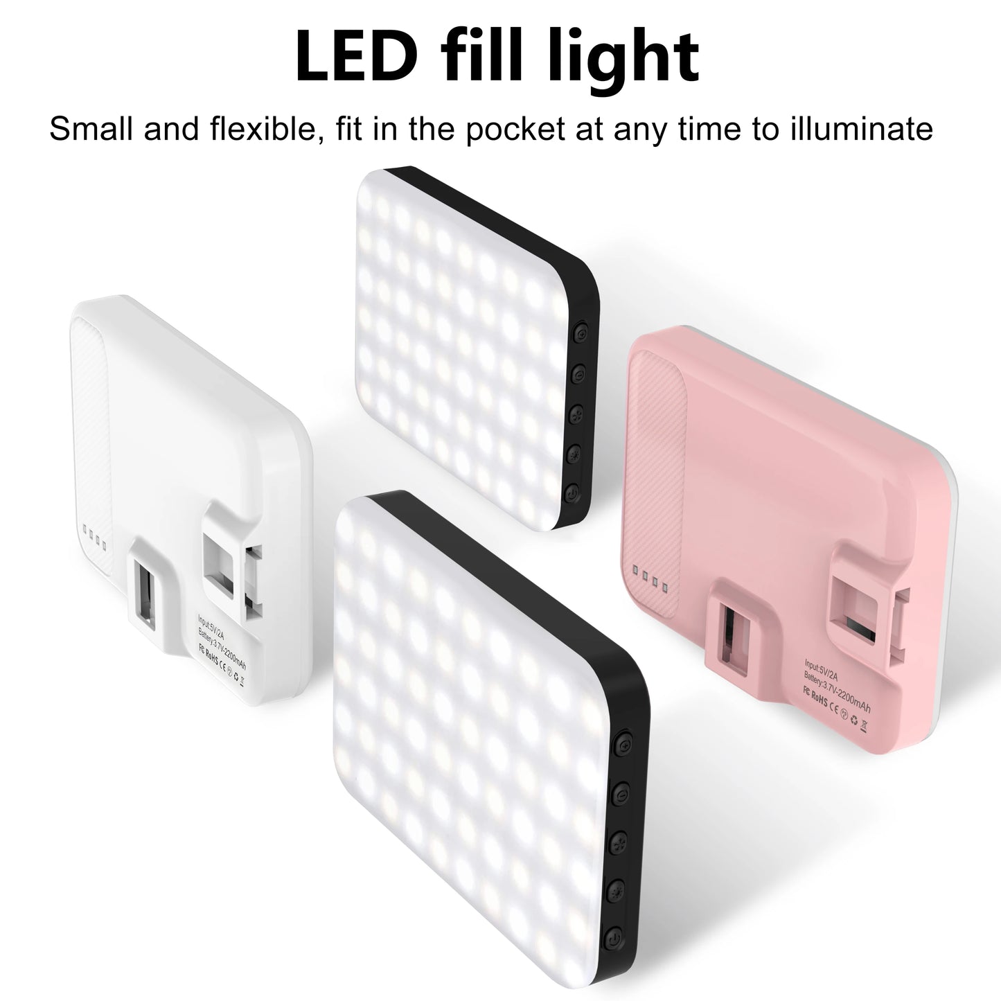 Portable LED Selfie and Video Light