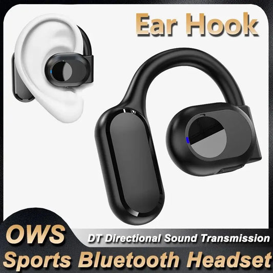 Fones de Ouvido Condução Óssea Bluetooth Sem Fio com Microfone  Cancelamento de Ruído e Viva-Voz