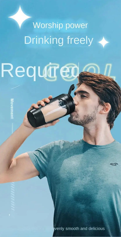 Copo Misturador Automático Portátil – 650ml, Recarregável, Ideal para Shakes de Proteína, Esportes e Fitness