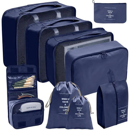 Conjunto de Organizadores de Viagem – 7/8/9/10 Peças, Arrumação para Mala, Bolsas