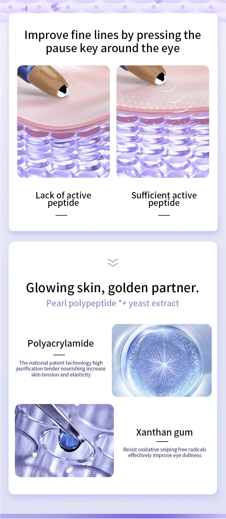 O'CHEAL Creme para Olhos com Esfera Roller – Anti-Idade & Anti-Olheiras