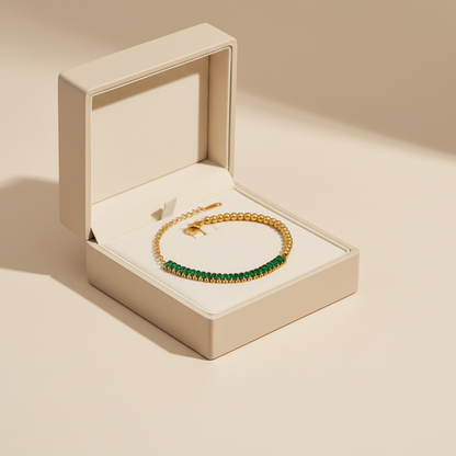 Pulseira com Zircônia Verde