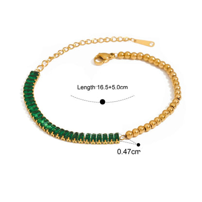 Pulseira com Zircônia Verde