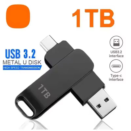 Pen Drive USB 3.2 – Alta Velocidade, Tipo-C, à Prova d’Água