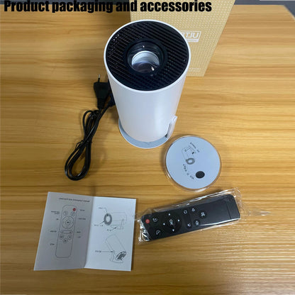 Projetor 4K Portátil  HY300 Plus foco eletrônico remoto  Bluetooth