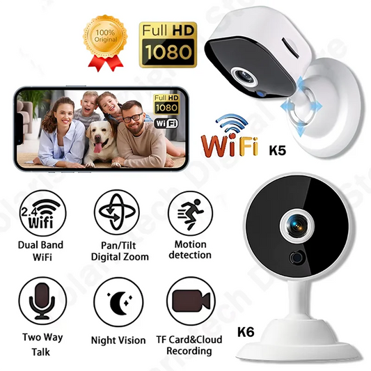 Mini Câmera Wi-Fi Full HD Detecção Movimento