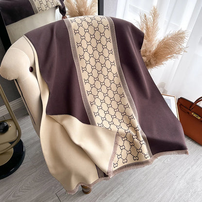 Cachecol Feminino Luxo Inverno – Pashmina  Manta com Toque de Cashmere