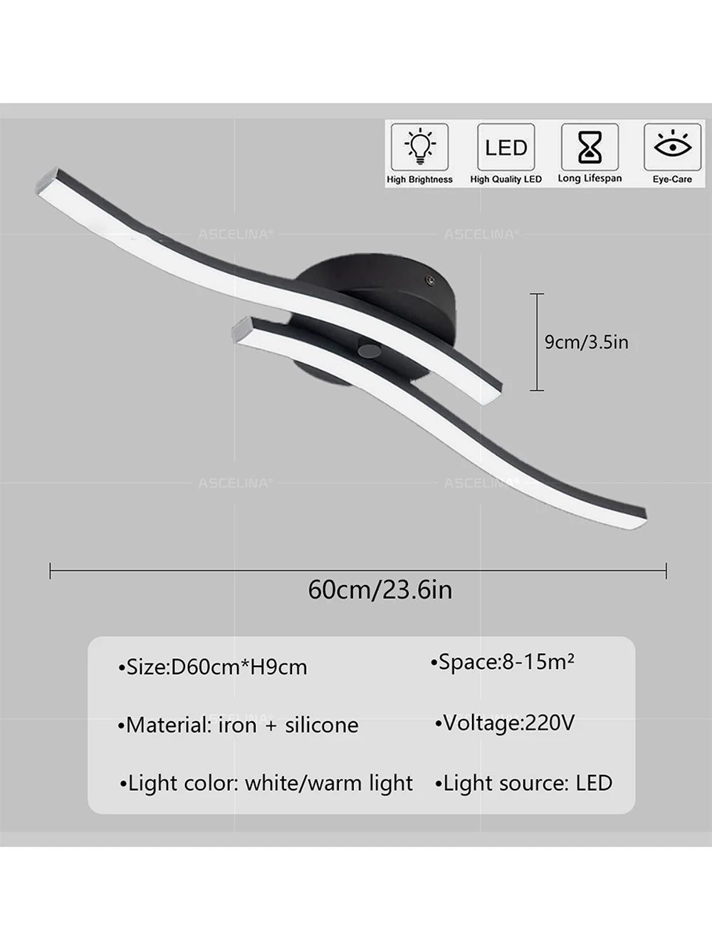 Luminária Lustre de Teto LED Moderna