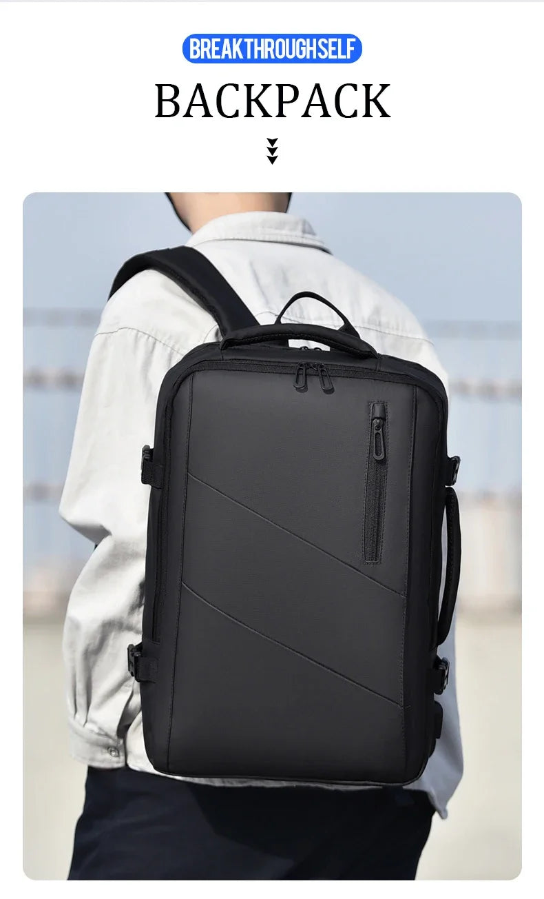 Mochila  – Impermeável, Expansível, com Porta USB e Compartimento para Notebook 15.6”