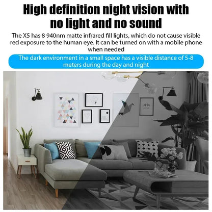 Câmera  1080P HD Wi-Fi Movimento Visão Noturna Sem Fio