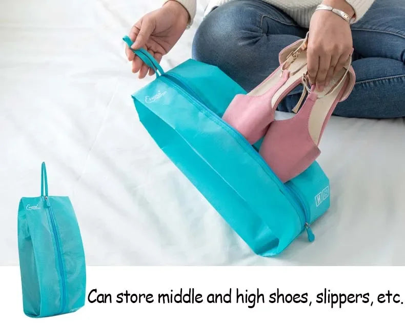 Conjunto de Organizadores de Viagem – 6 ou 7 Peças, Bolsas para Mala, Roupas e Sapatos, Compacto e Portátil