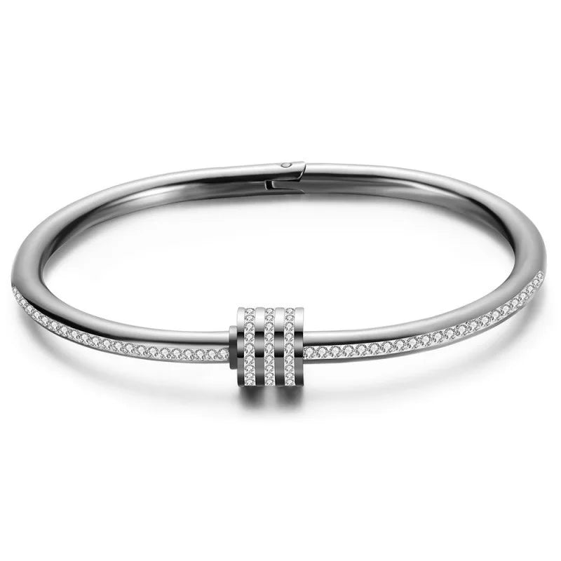 Pulseira Bangle com Zircônias