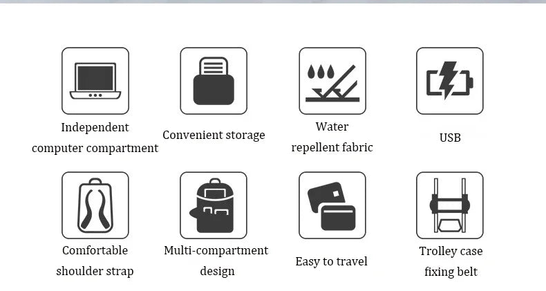 Mochila  – Impermeável, Expansível, com Porta USB e Compartimento para Notebook 15.6”