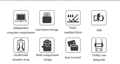 Mochila  – Impermeável, Expansível, com Porta USB e Compartimento para Notebook 15.6”