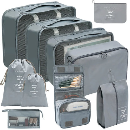 Conjunto de Organizadores de Viagem – 7/8/9/10 Peças, Arrumação para Mala, Bolsas