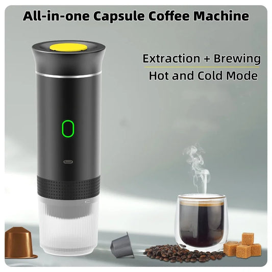 Cafeteira Portátil USB café moído ou  cápsulas,