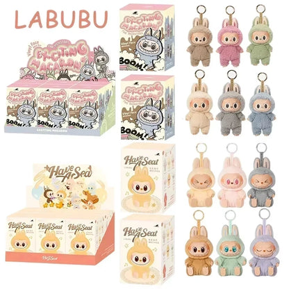 Boneco Labubu Macaron –  Miniatura Decorativa com Chaveiro