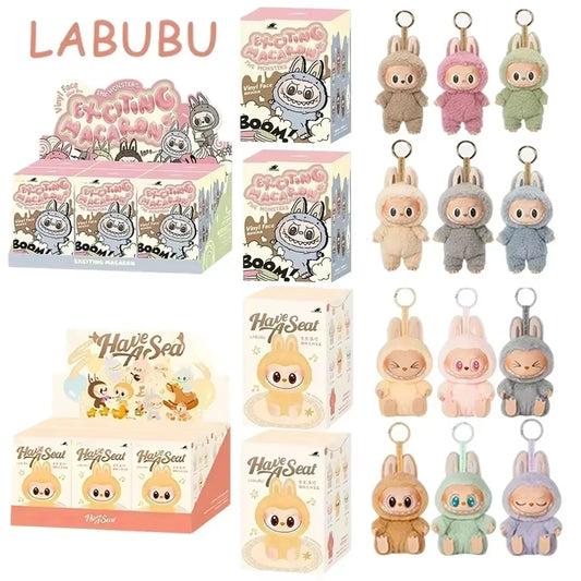 Boneco Labubu Macaron –  Miniatura Decorativa com Chaveiro