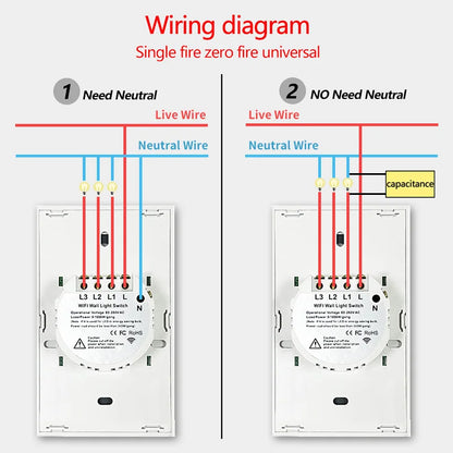Interruptor de Luz Inteligente com sensor de toque Smart Home