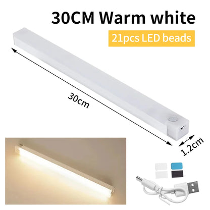 Luz LED com Sensor de Movimento USB Recarregável – Iluminação Sem Fio