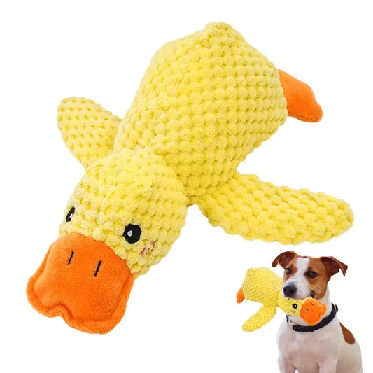 Brinquedo Pelucia de Pato para Cães  som Calmante