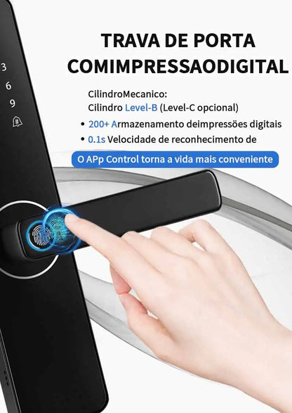 Fechadura Digital WIFI Eletrônica desbloqueio remoto impressão digital