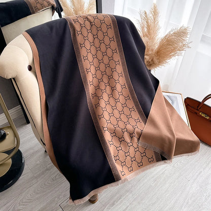 Cachecol Feminino Luxo Inverno – Pashmina  Manta com Toque de Cashmere