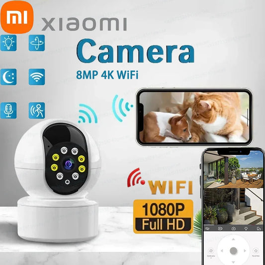 Câmera de Segurança 8MP 4K Wi-Fi 360° com Visão Noturna Colorida e  Detecção de humanos com tecnologia AI