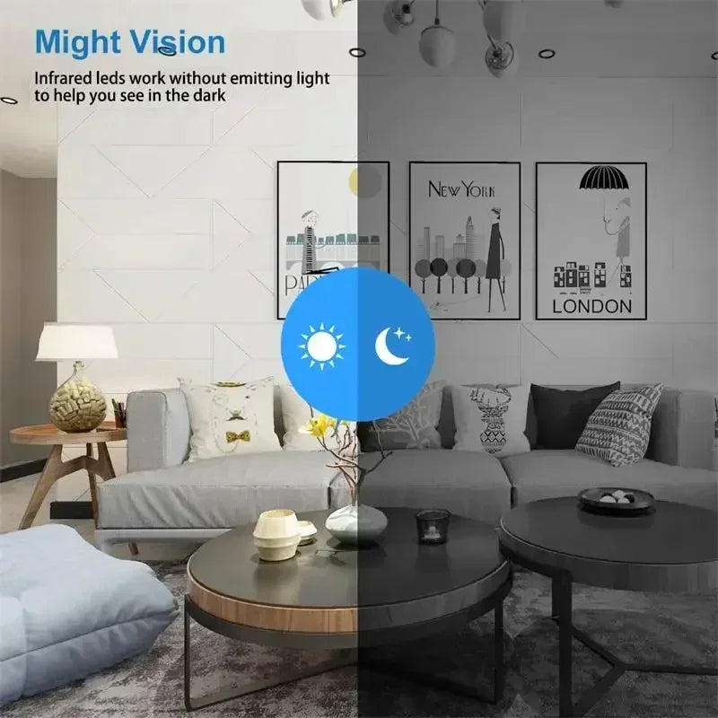 Câmera  1080P HD Wi-Fi Movimento Visão Noturna Sem Fio