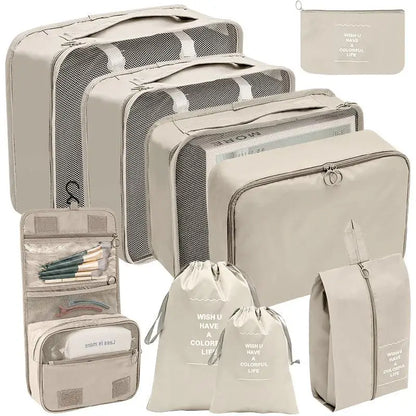 Conjunto de Organizadores de Viagem – 7/8/9/10 Peças, Arrumação para Mala, Bolsas
