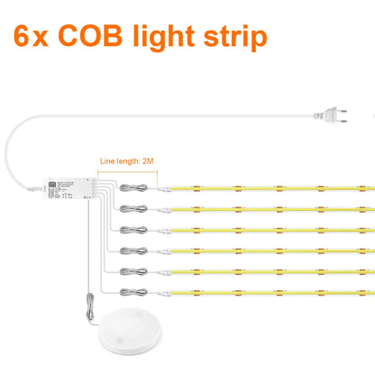 Fita LED  para  Armário com Sensor de Toque – Regulável, Ideal para Móveis de Madeira e Exposição