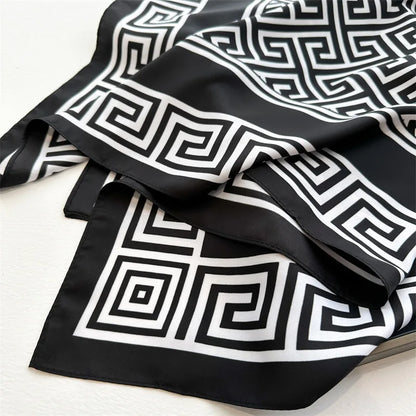 Lenço Feminino Luxo Estampa Elegante – 90x90cm em Cetim