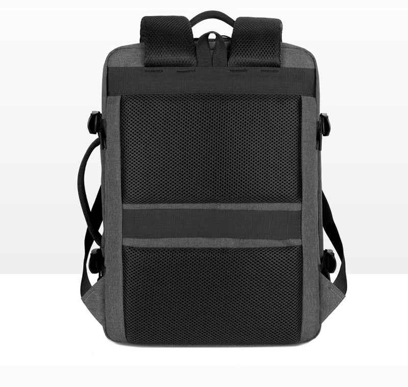 Mochila de Viagem e Trabalho – Impermeável, Expansível, com Porta USB e Compartimento para Notebook 15.6"moch