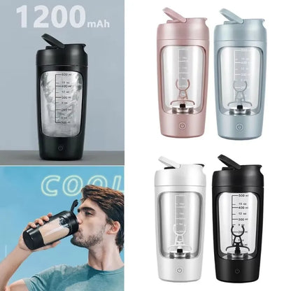 Copo Misturador Automático Portátil – 650ml, Recarregável, Ideal para Shakes de Proteína, Esportes e Fitness