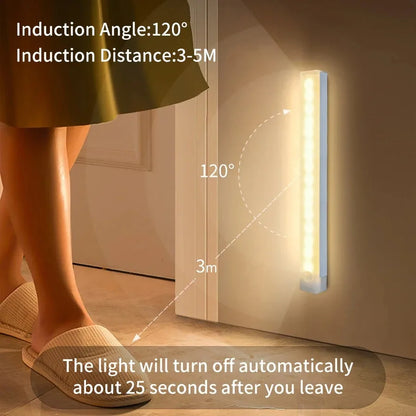 Luz LED com Sensor de Movimento USB Recarregável – Iluminação Sem Fio
